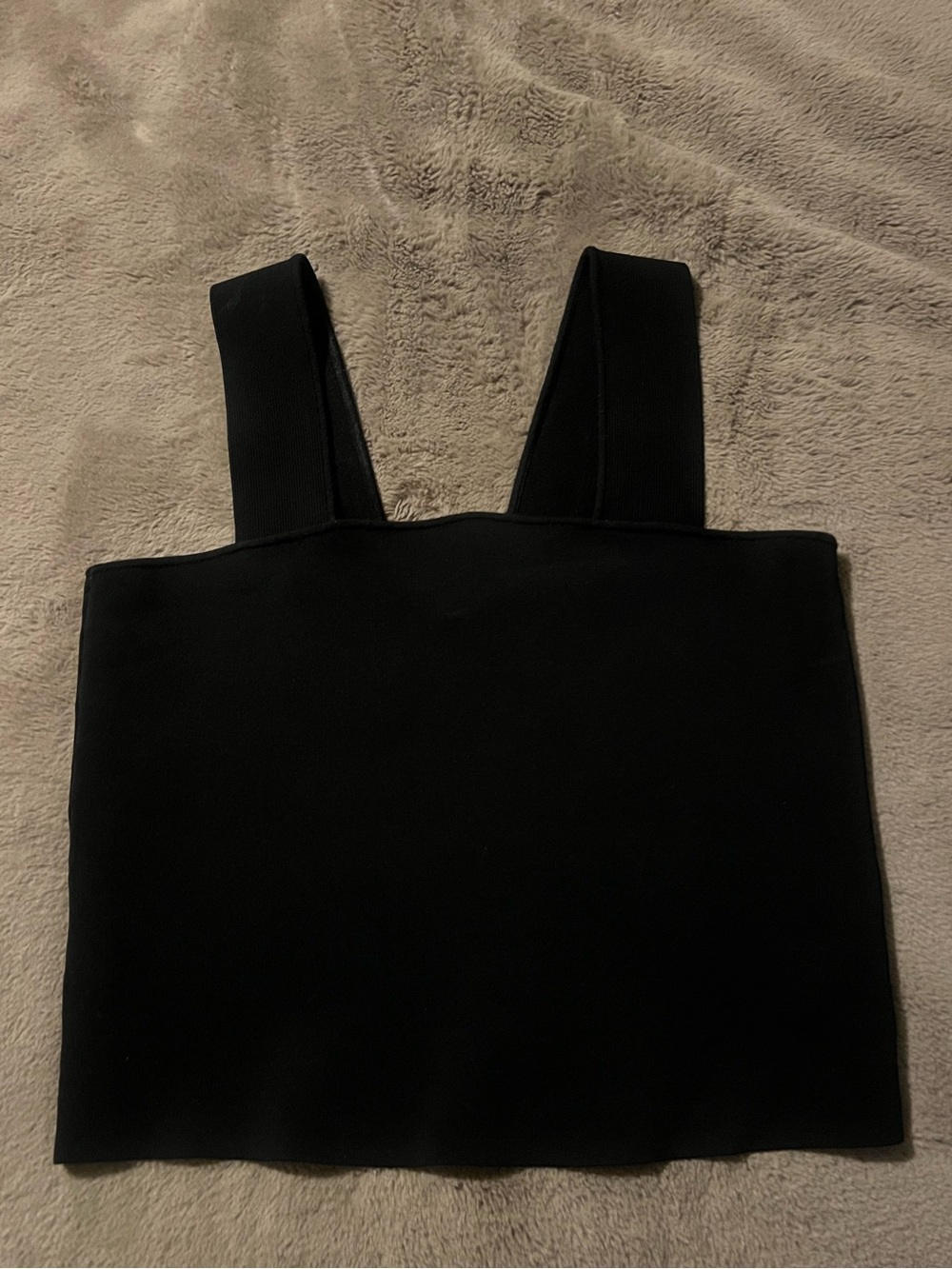 Alice + Olivia Black Knit Cropped Tank Top